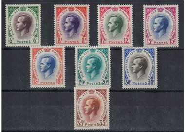 MONACO 1955 Effigie di Ranieri III 8v MNH**