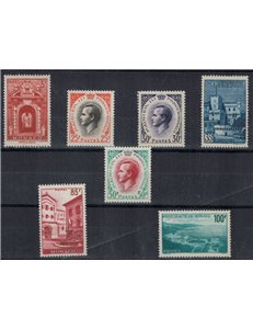 MONACO 1959 Views and effigy of Rainier III 7v MNH**