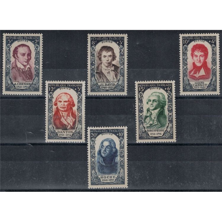 FRANCE 1950 18th-century celebrities 6v MNH**