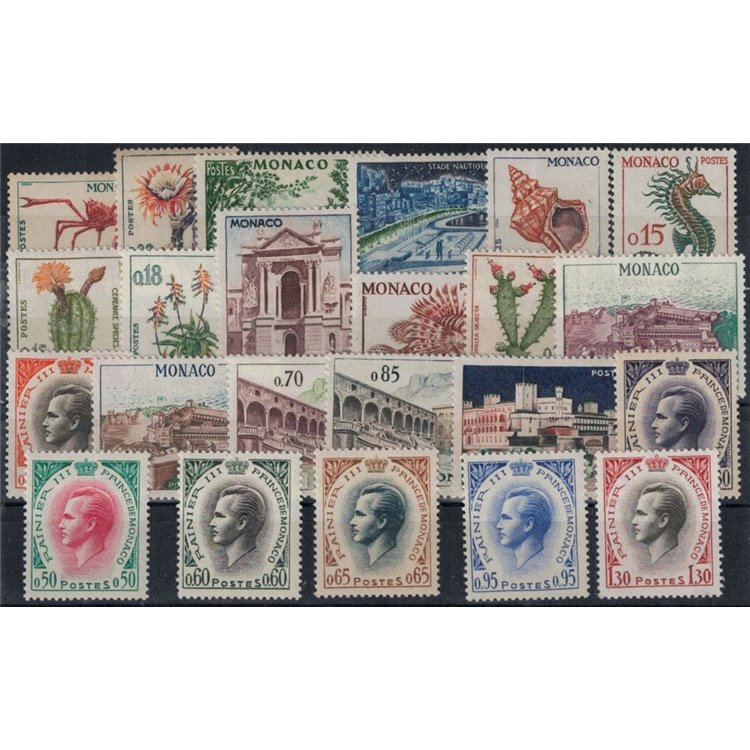 MONACO 1960-65 Various subjects 23v MNH**