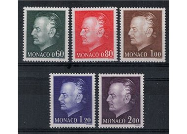 MONACO 1974 Effigie di Ranieri III 5v MNH**