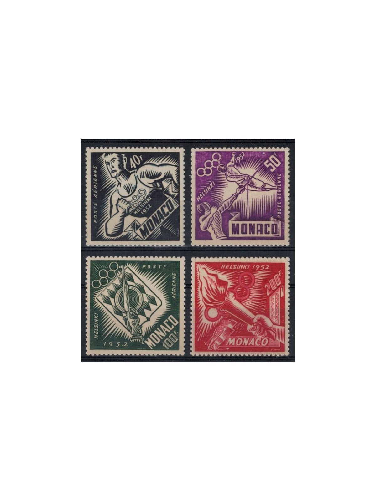 MONACO 1953 Helsinki Olympic Games, airmail 4v MNH**