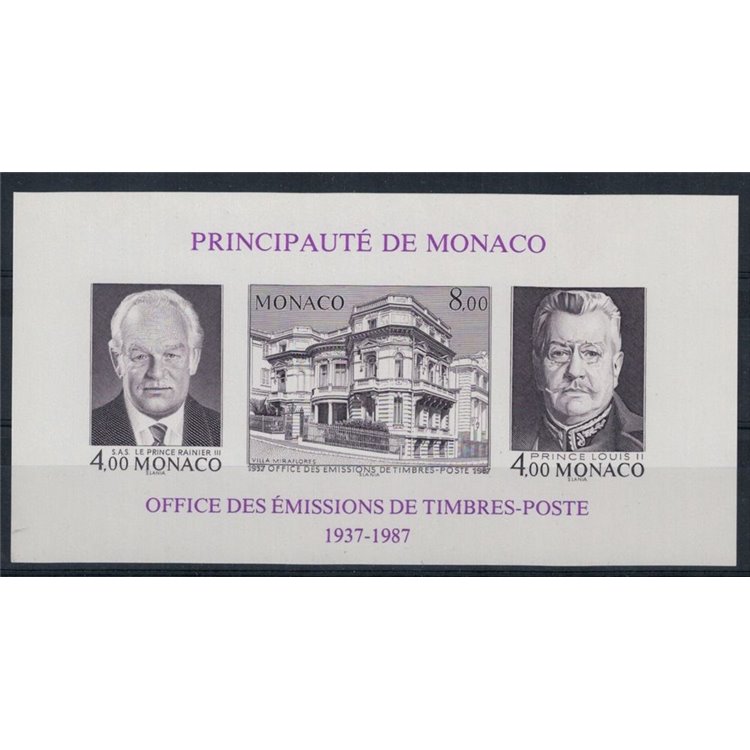 MONACO 1987 50th anniversary of the OETP (imperforated) s/s MNH**