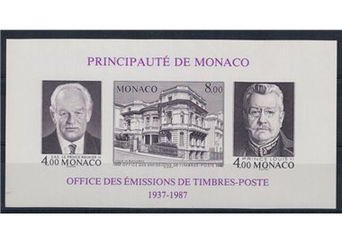 MONACO 1987 50th anniversary of the OETP (imperforated) s/s MNH**