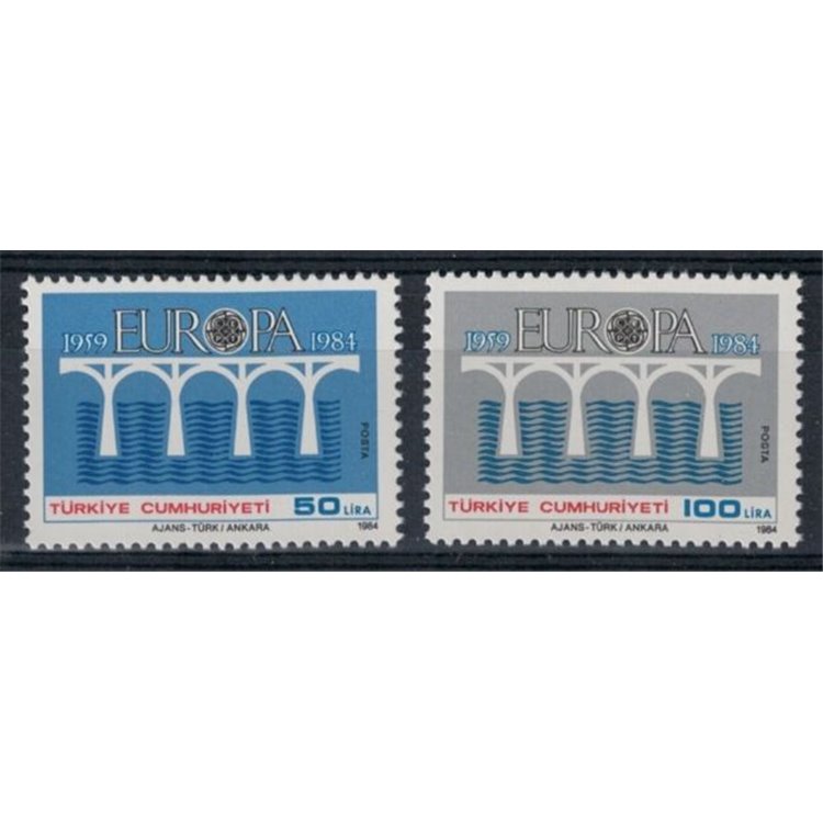 TURKEY 1984 Europe 2v MNH**