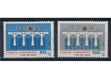TURKEY 1984 Europe 2v MNH**