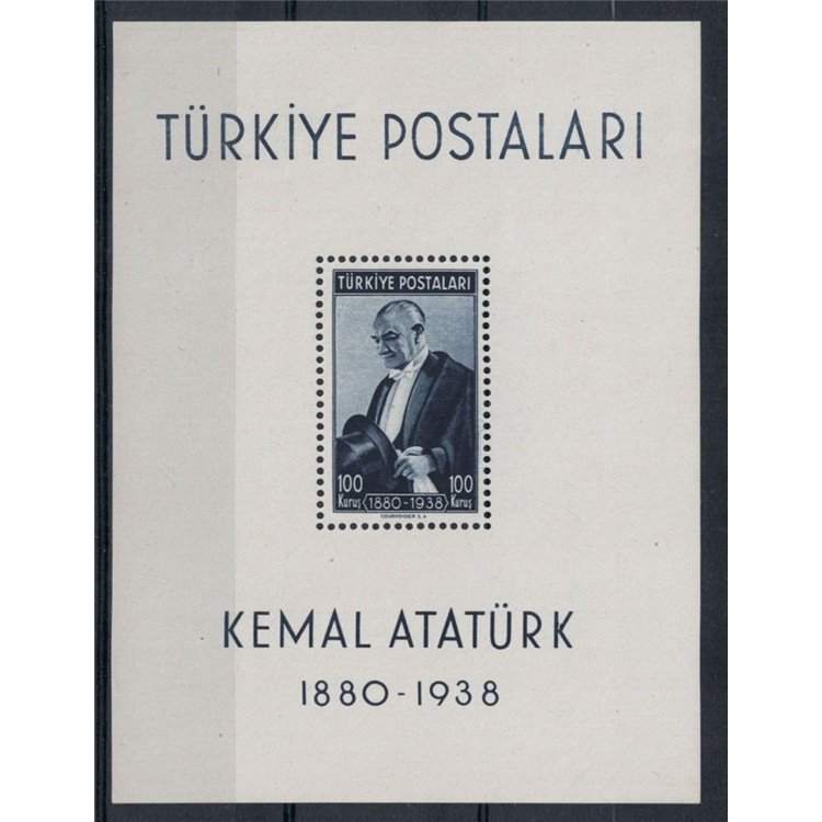 TURKEY 1939 Anniversary of President Ataturk 1 s/s MNH**