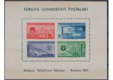 TURKEY 1952 United Nations Economic Studies s/s MNH**