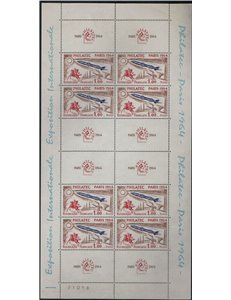 FRANCE 1964 International Philatec Exhibition s/s MNH**
