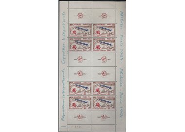 FRANCE 1964 International Philatec Exhibition s/s MNH**