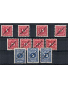 AUSTRIA 1919 11v MH* postmark