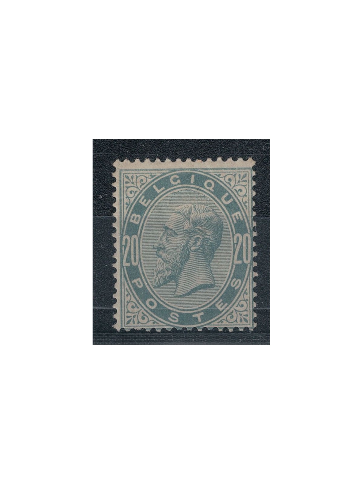 BELGIUM 1883 King Leopold II 20c grey-blue MH*