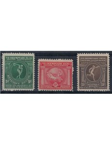 BELGIUM 1920 Antwerp Olympics 3v MNH**