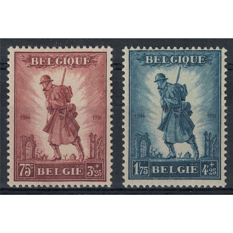 BELGIUM 1932 Belgian Infantry 2v MH*