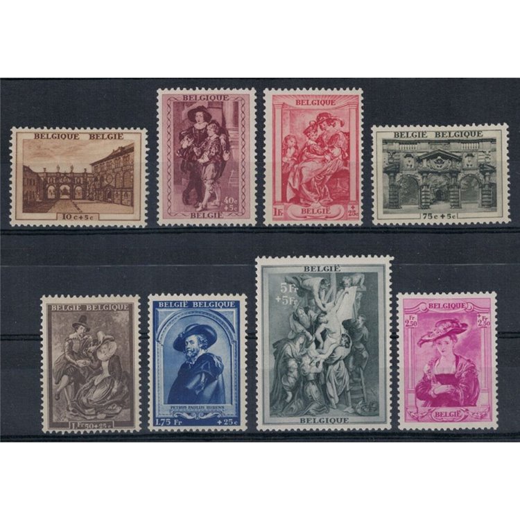 BELGIUM 1939 For restoration of Rubens' house 8v MNH**