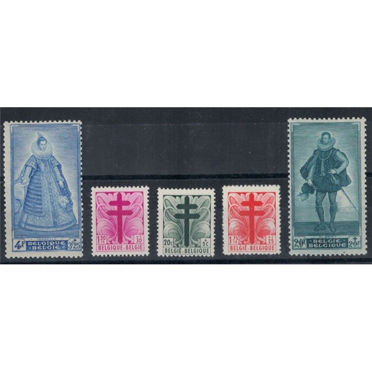 BELGIUM 1948 For anti-tuberculosis works 5v MNH**