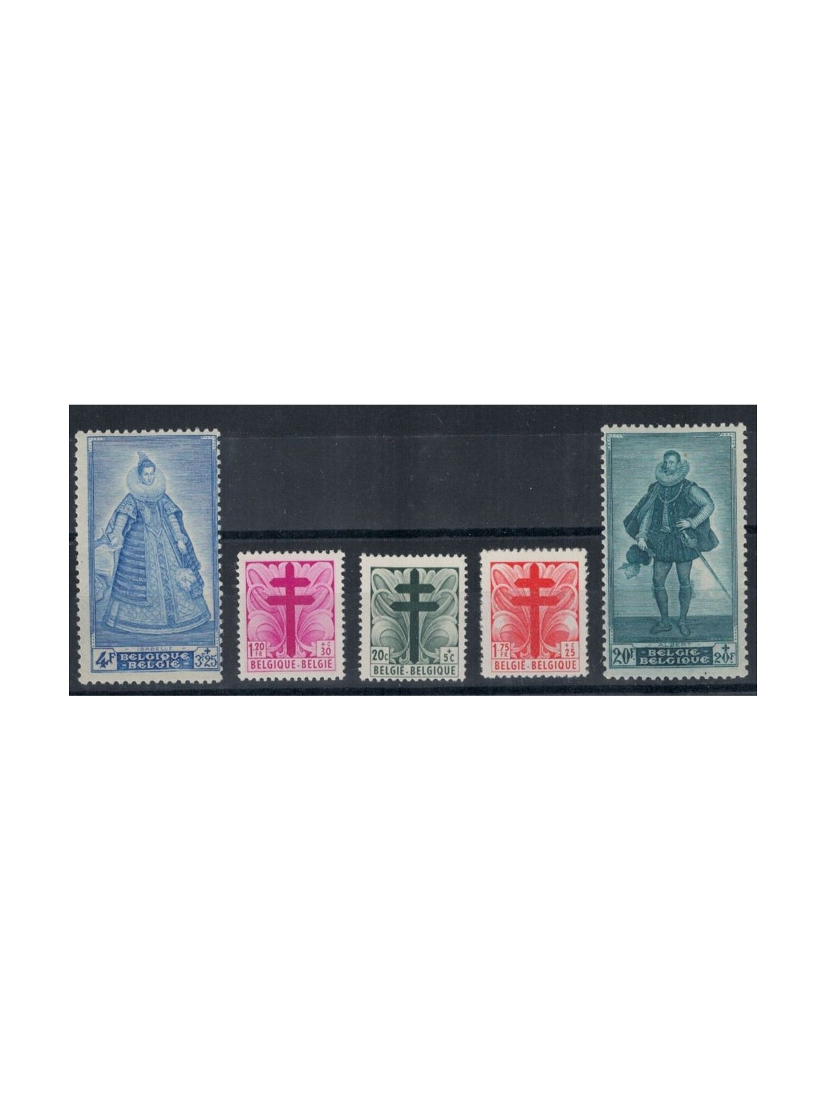 BELGIUM 1948 For anti-tuberculosis works 5v MNH**
