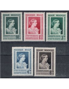 BELGIUM 1951 For Queen Elizabeth Medical Foundation 5v MNH**