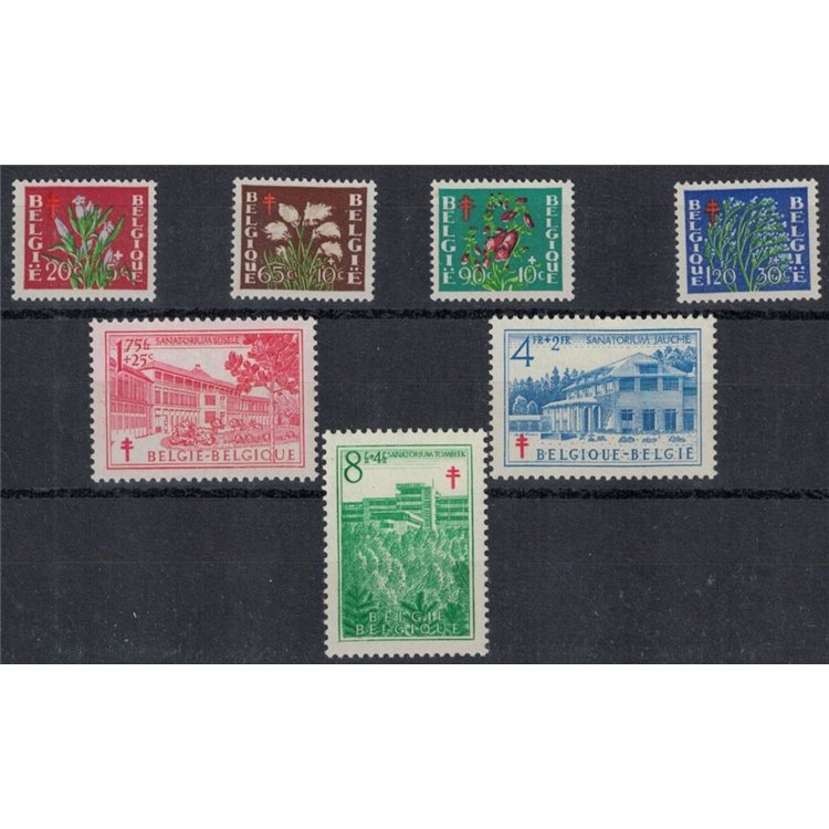 BELGIO 1950 Pro opere antitubercolari 7v MNH**