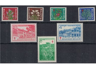 BELGIUM 1950 For anti-tuberculosis work 7v MNH**