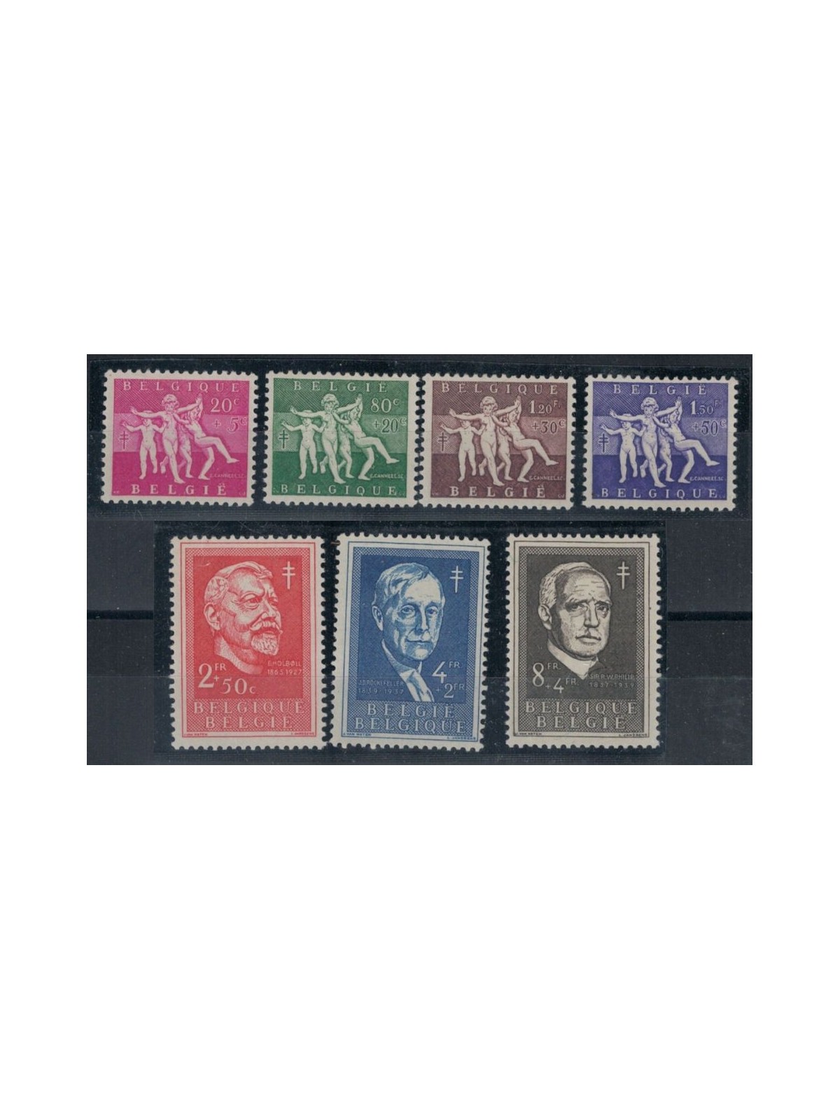 BELGIO 1955 Pro opera nazionale antitubercolare 7v MNH**