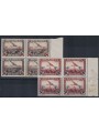 BELGIO 1935 Posta aerea, soprastampati 2v in quartine MNH**