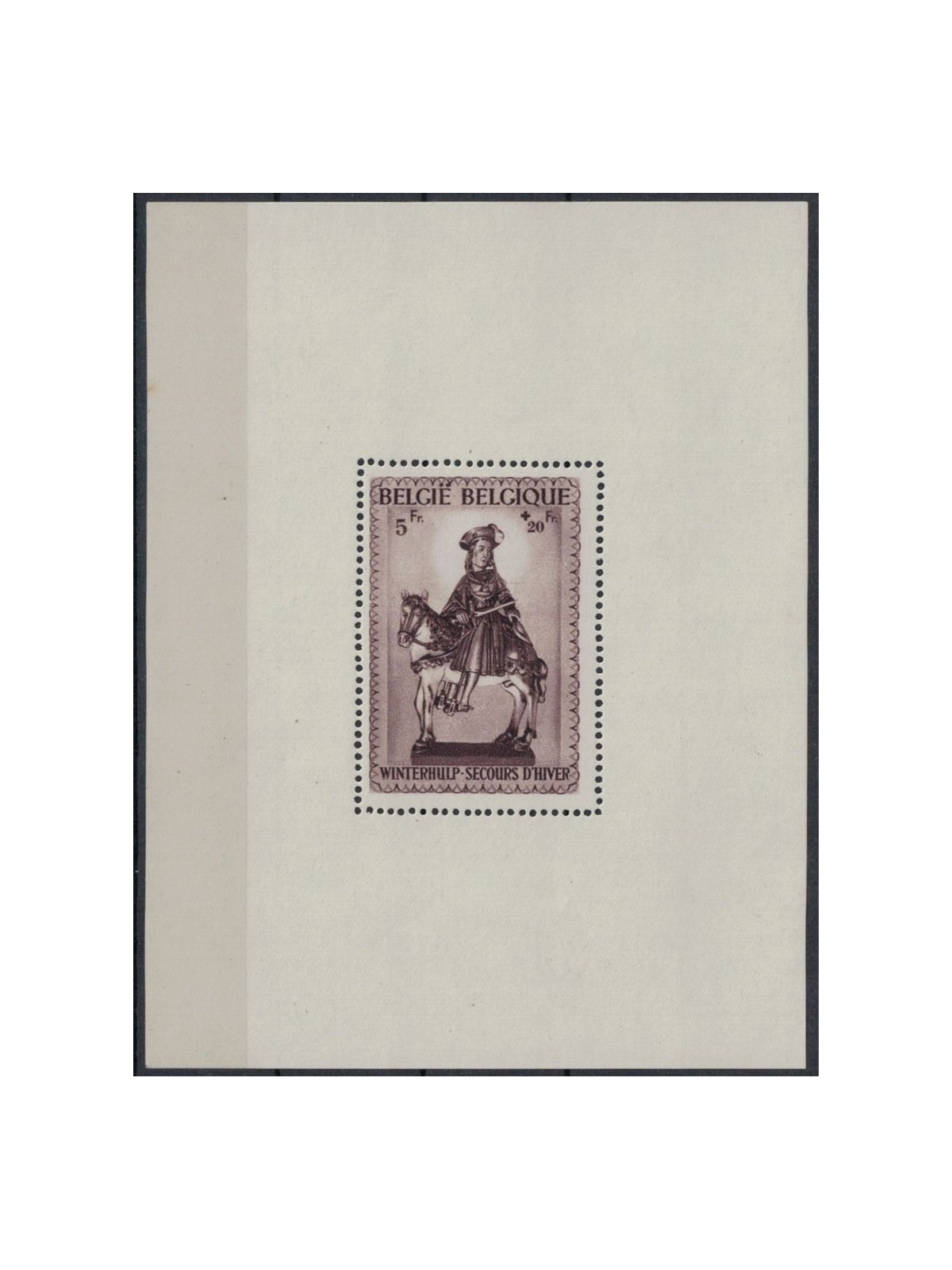 BELGIO 1942 Soccorso invernale, San Martino BF MNH**