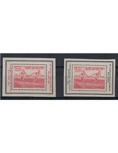 BELGIO 1950 Campionati europei di atletica, emissione privata 2v MNH**