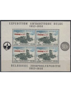 BELGIO 1957 Spedizione antartica belga 1 BF MNH**