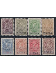 BELGIO 1890 Francobolli telefono 8v MH*