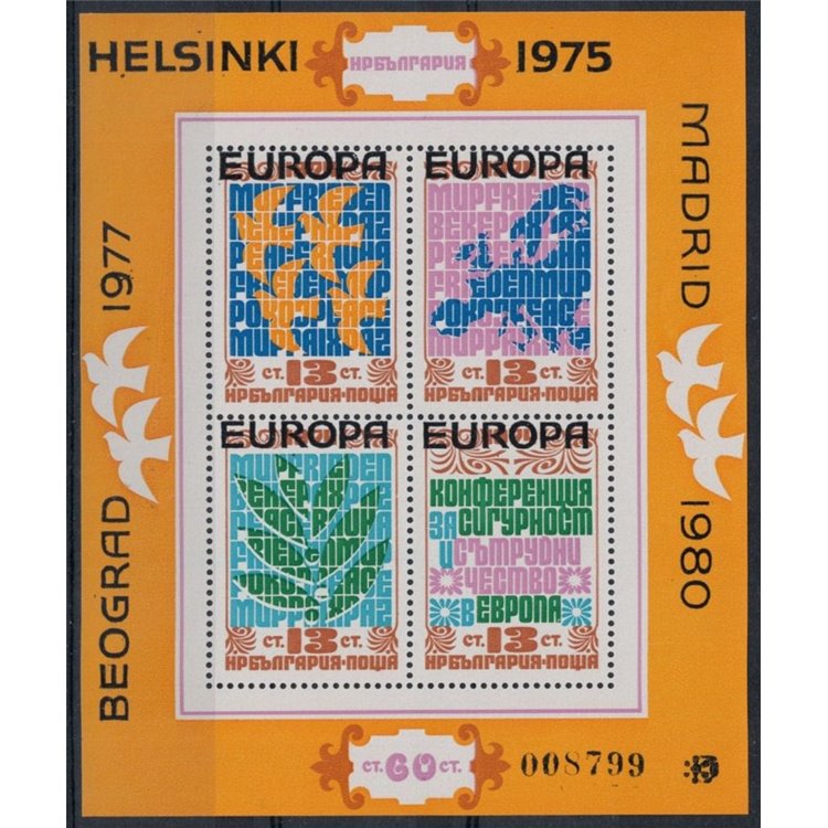 BULGARIA 1979 Security in Europe s/s MNH**