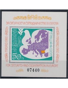 BULGARIA 1980 Conferenza sulla sicurezza in Europa BF MNH**