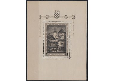 CROAZIA 1943 Esposizione filatelica di Zagabria BF MNH**
