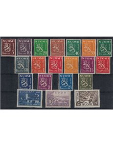 FINLAND 1930 Rampant lion I print run 20v MNH**