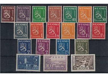 FINLAND 1930 Rampant lion I print run 20v MNH**