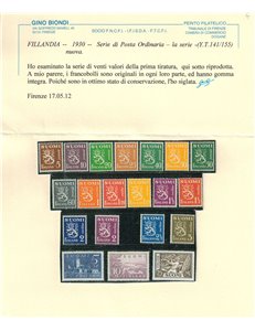 FINLANDIA 1930 Leone rampante I tiratura 20v MNH**