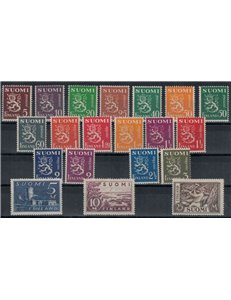 FINLAND 1930 Rampant lion mixed print runs 20v MNH**
