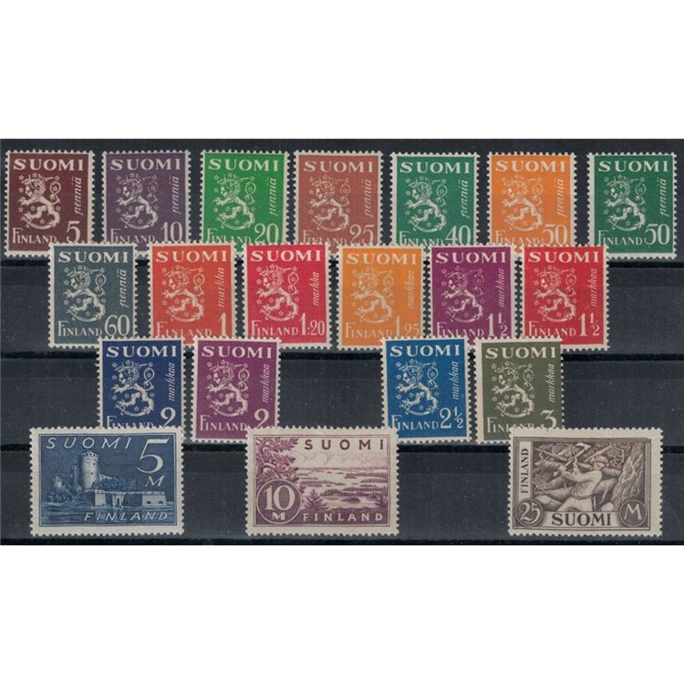 FINLAND 1930 Rampant lion mixed print runs 20v MNH**