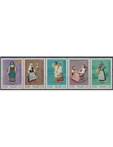 FINLANDIA 1973 Costumi nazionali 5v in striscia MNH**