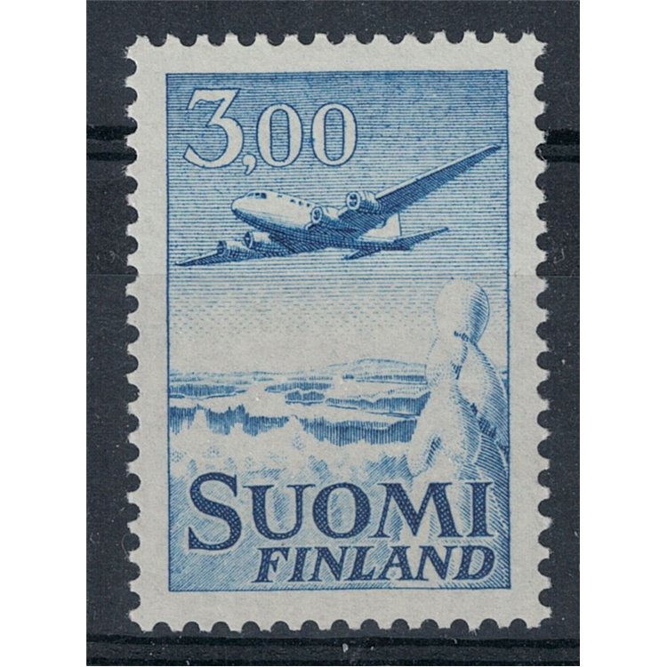 FINLANDIA 1963 Posta aerea, 3m azzurro 1v MNH**