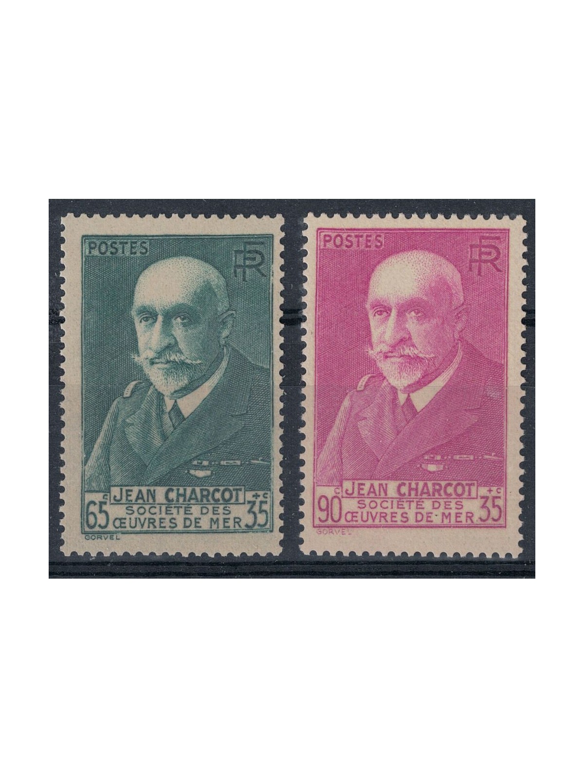 FRANCIA 1938-39 Pro società opere marittime 2v MNH**