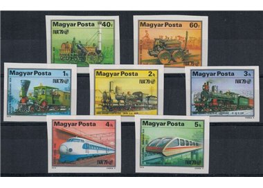 HUNGARY 1979 Iva 79, transport expo, imperforate 7v MNH**