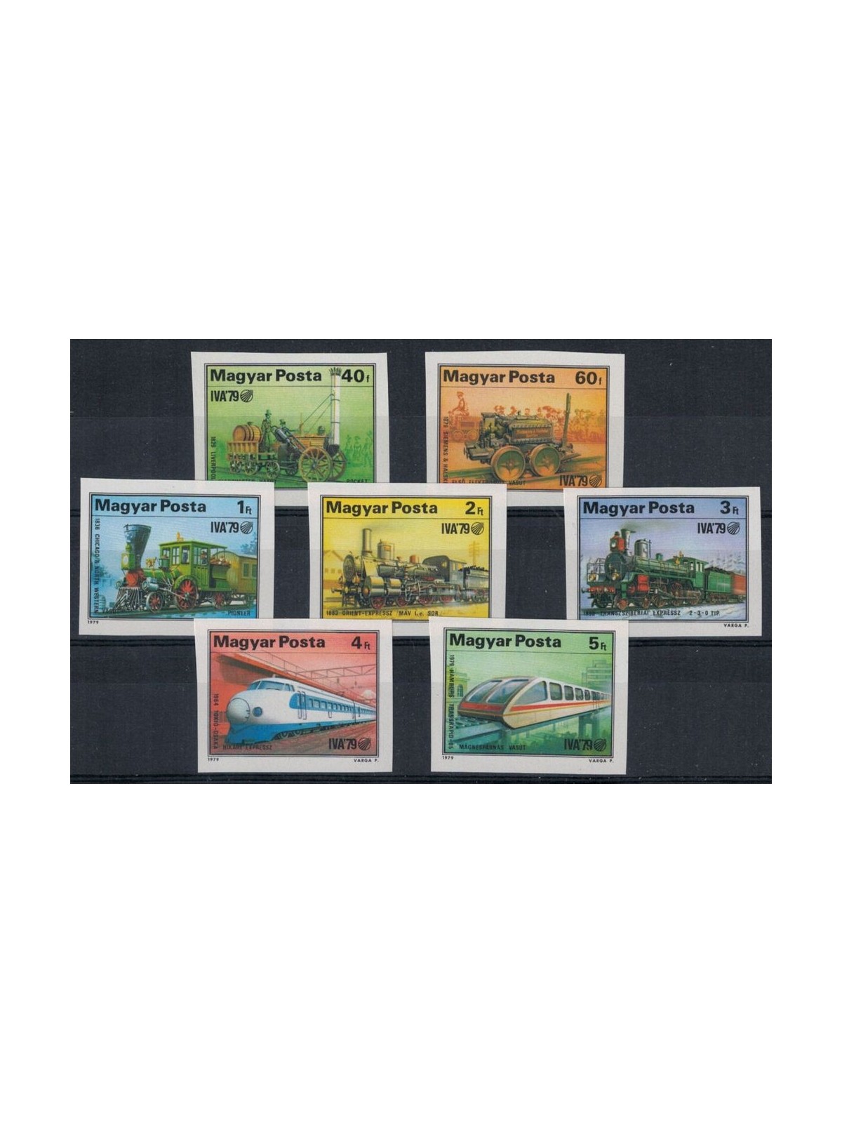 HUNGARY 1979 Iva 79, transport expo, imperforate 7v MNH**