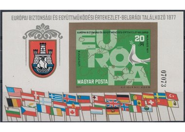HUNGARY 1977 European Security Conference, imperforate 1 s/s MNH**