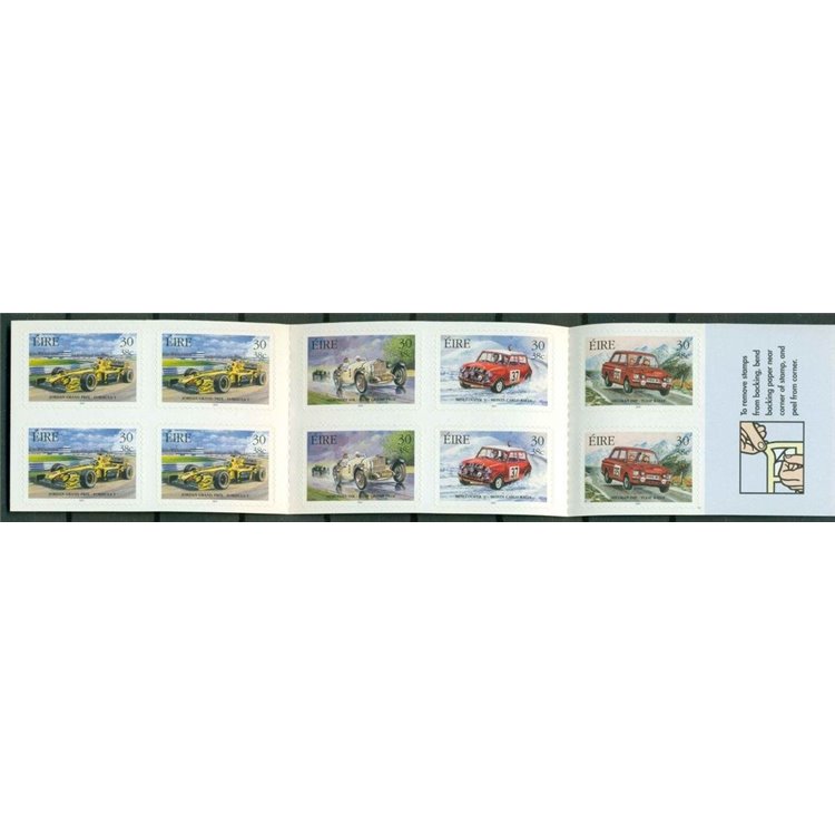IRELAND 2001 Motor racing, formula 1 and rally 1 booklet MNH**