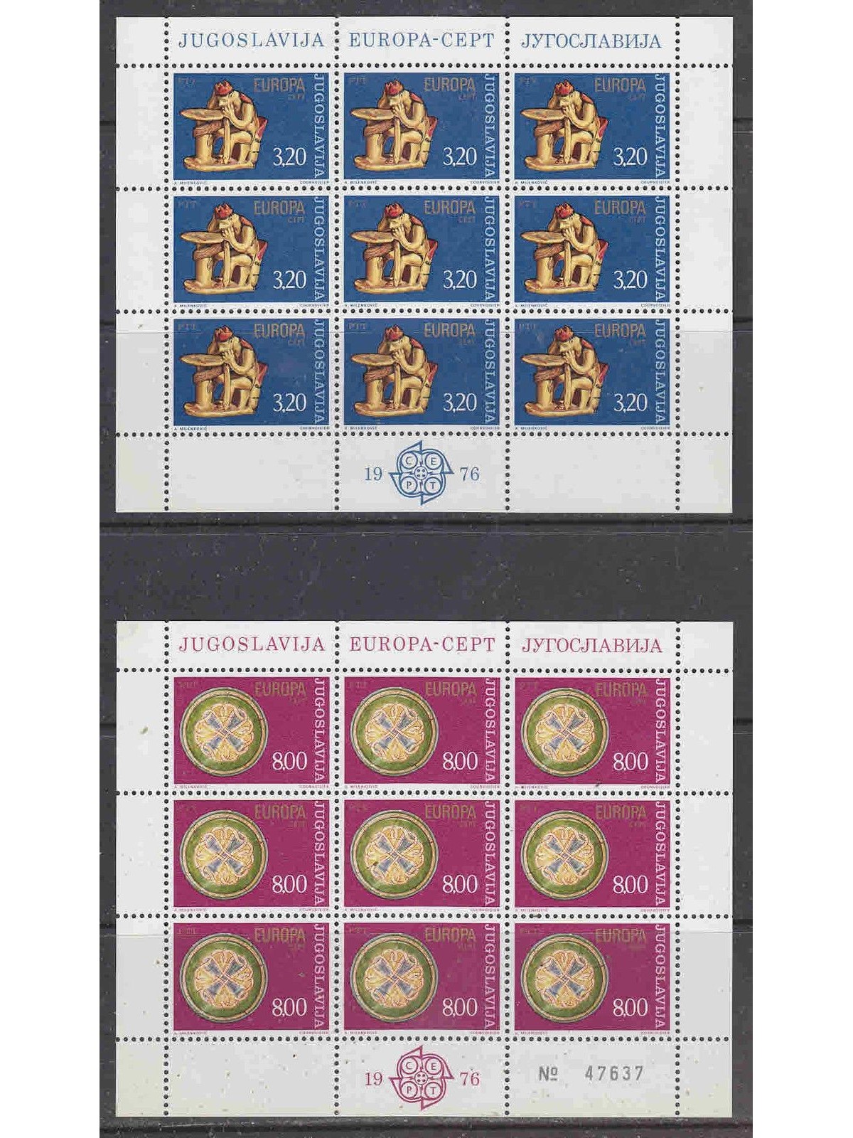 JUGOSLAVIA 1976 Europa 2 MF MNH**