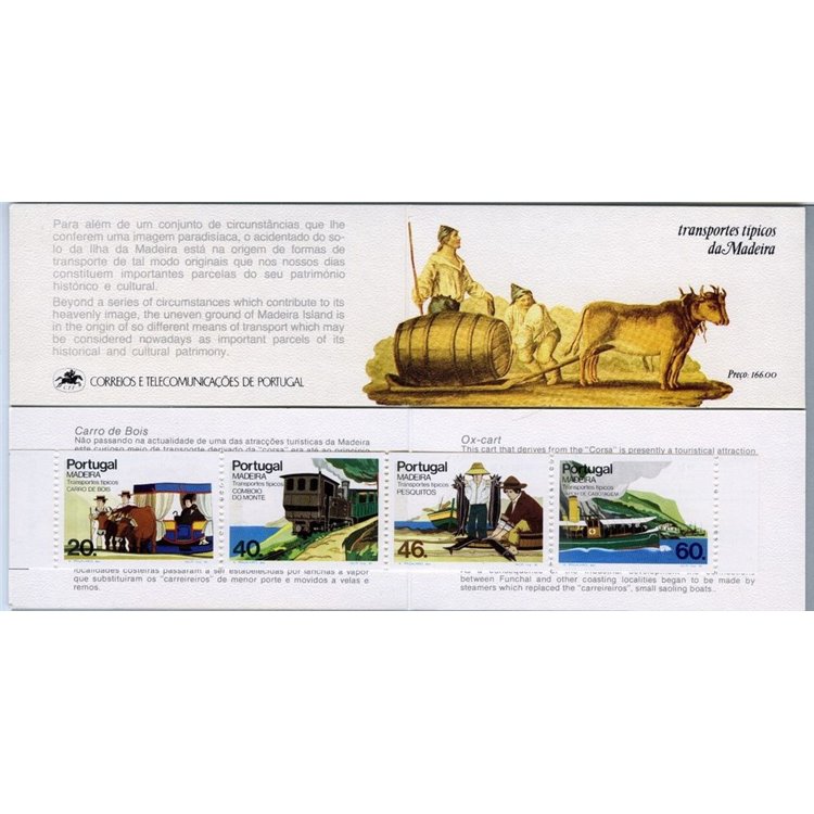 MADERA 1985 Antichi mezzi di trasporto 1 LB MNH**