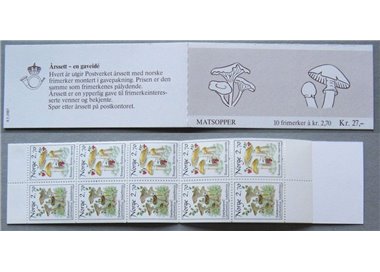 NORWAY 1987 Mushrooms 10v in booklet MNH**