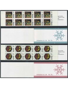 NORVEGIA 1986 Antiche vetrate 20v in 2 libretti MNH**