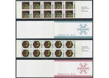 NORVEGIA 1986 Antiche vetrate 20v in 2 libretti MNH**